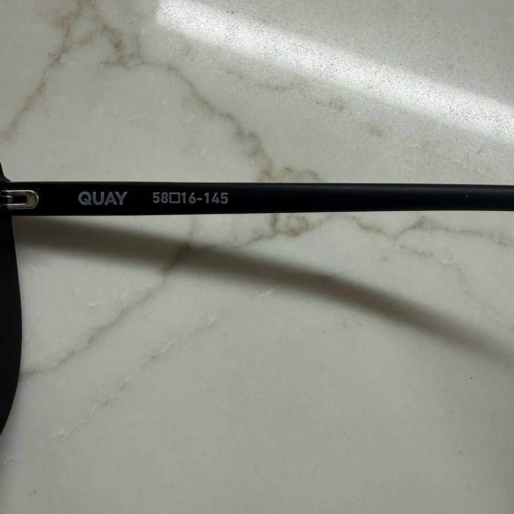 Quay Australia Matte Black Slim Arm Sunglasses